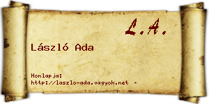 László Ada névjegykártya